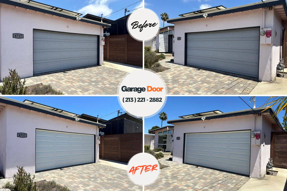 Before and after: garage door repair Beech Island, SC